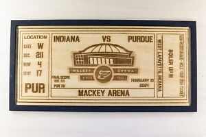 Purdue Boilermakers Mackey Arena Personalized  Ticket Wood Engraved Wall Hanging