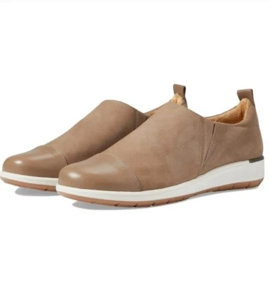 Walking Cradles (Women's 7.5) Ozzie Nubuck Leather Slip-On Shoes Sandstone Brown - Image 1 of 4
