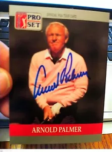 1990 Pro Set Gold Hand signed Autograph PGA Golf Superstar Arnold Palmer HOF - Picture 1 of 2