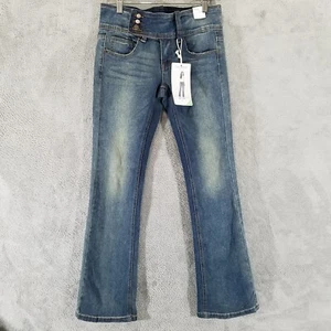 Simple Society Jeans Womens 3/26 Blue Denim Mid Rise Flare - Picture 1 of 12