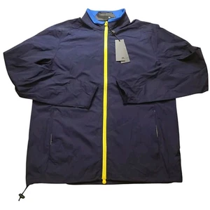 Chaqueta a prueba de viento Greyson Golf grande azul maltés Trailwolf cremallera completa para hombre - Imagen 1 de 16