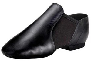 Unisex Leather Upper Jazz Shoe Slip-on for Women and 8 Women/7.5 Men Black - Picture 1 of 8
