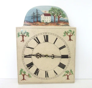 VAILLANCOURT VOLKSKUNST HANDGEFERTIGTE KERAMIK GESICHT WANDUHR ~ 1988 ~ SELTEN - Bild 1 von 13