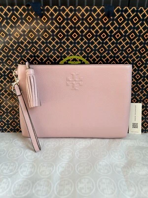 Tory Burch Thea Bolsa Bolso Muñequera Wolly Rosa Foto 1 de 4