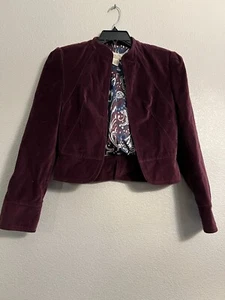 Lucky Brand Purple Velvet Open Blazer Size Small - Picture 1 of 4