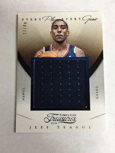 2013-14 Panini Timeless Treasures Jeff Teague#76 Every Player Every Game 17/49 - Picture 1 of 5