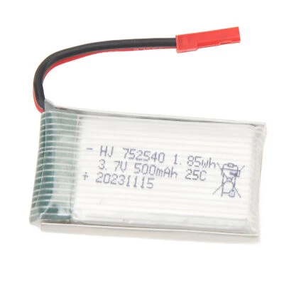 500mAh 3.7V 25C Lipo Battery 752540 With JST Plug For SYMA X5 X5SC RC Drone X5SW - Image 1 of 4