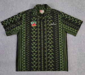 Hilo Hattie Hawaiihemd Herren Large grün schwarz geometrisch Hula Bowl Orlando - Bild 1 von 13