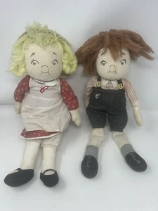Vintage Campbell's Kid Collection 1982 Rare NJ 2 Dolls Boy And Girl Read - Picture 1 of 24