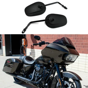 For Harley Davidson Street Road Glide Special Motorcycle Long Stem Mirrors Black - Picture 1 of 12