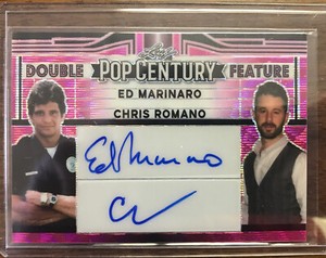 Ed Marinaro & Chris Romano 2023 Leaf Pop Century Dual Autograph Card 4/7