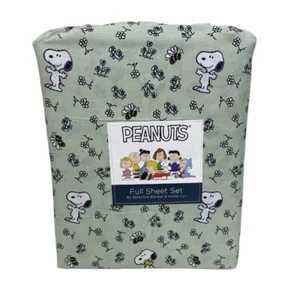 Juego completo de sábanas Peanuts Snoopy Woodstock Spring Floral Bees - Imagen 1 de 3