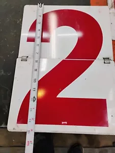 #0 bis 9 Aluminium QUICK FLIP Tankstelle Preis Nummer Schild 15 x 11 - Bild 1 von 11