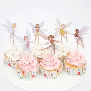 Fairy Cupcake Topper,24 PCS Birthday Party Cupcake Topper,Fairy Theme Party Deco - Picture 1 of 12