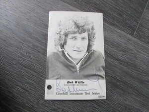 Bob Willis Warwickshire Cricket Player Hand Signed Cornhill Test Series Card - Picture 1 of 8