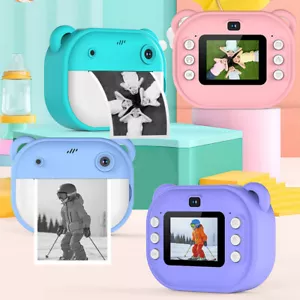 Kids Mini Instant Print Camera with 2 Rolls Print Paper Thermal Printer Portable - Picture 1 of 24