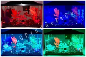 Remote Controlled Fish Tank LED Lights 20 Color/Motion Options 24inch Line Strip - Picture 1 of 10