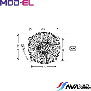 FAN RADIATOR PE7535 FOR CITROËN PEUGEOT 1253.G7 1253F0 1253F8 1253K2 1253K7 - Picture 1 of 6