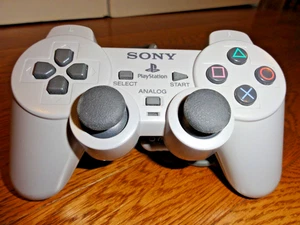 Controlador Sony PlayStation 1 SCPH-1200 Gris DualShock OEM ¡FUNCIONA PROBADO! - Imagen 1 de 12