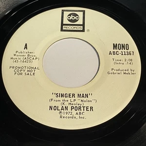 Nolan Porter: Singer Man (Mono) / (Stereo) 45 - ABC Records - Soul - Picture 1 of 2
