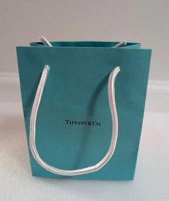 Tiffany & Co. Small Blue Paper Shopping Jewelry Accessory Gift Bag 6"x5"x3" - Image 1 of 4