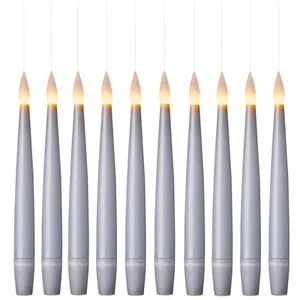 Premier - Lilin Terapung LED Perak 15cm dengan Remote ON-OFF, 10 biji - Picture 1 of 2