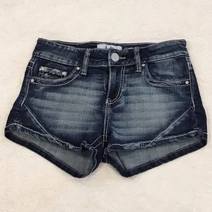 DayTrip 26 (US 2/3) Capricorn Denim Women’s Shorts Stretch Dark Wash DBK925 - Picture 1 of 9