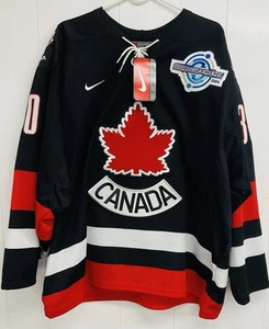 Men's Nike Team Canada Martin BRODEUR World Cup of hockey 2004 jersey Black NEW - Picture 1 of 11