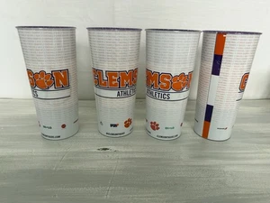 Lote de 4 tazas de plástico Clemson Tigers Game Day Atletismo Clemson University SC - Imagen 1 de 4