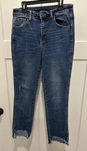 Risen Women's Raw Hem Distressed Straight Leg Jeans Size 9 Waist 29" - Picture 1 of 4