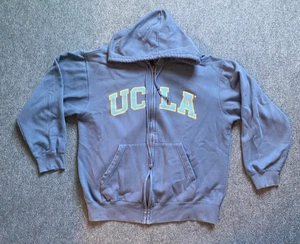 Sudadera con capucha para mujer azul claro UCLA cremallera completa MV deportiva talla mediana vintage años 90 - Imagen 1 de 7