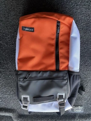 TIMBUK2 Alcatraz Backpack Laptop Black/Orange Waterproof School Travel Commute - Image 1 of 4