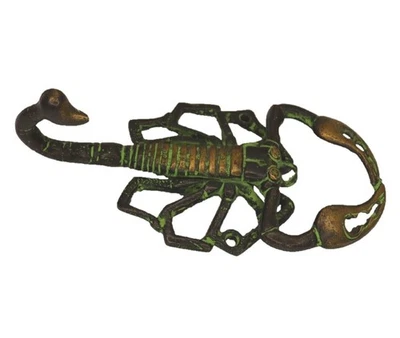 Scorpion Shape Vintage Style Handmade Brass Cap Towel Key Cloth Wall Hanger Hook - image 1 of 4