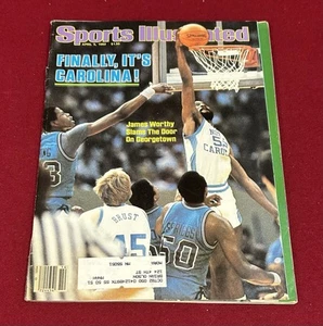 Sports Illustrated April 5 1982 UNC Georgetown James Worthy Patrick Ewing - Picture 1 of 3