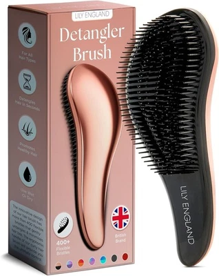 LILY ENGLAND Haarbürste ohne Ziepen | Die Perfekte Detangler-Bürste für Locken, Glattes, Di