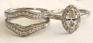 1.5 Ct Marquise Natural Diamond GIA Engagement Ring VS1 I White Gold - Picture 1 of 15