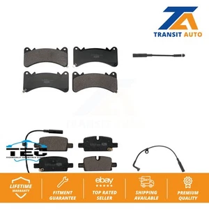Front Rear Ceramic Brake Pad Extra Wear Sensor Kit For GMC Chevrolet Sierra 1500 - Picture 1 of 1
