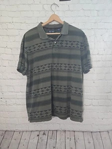 Vintage CHAPS Polo Mens XXL Shirt Aztec Southwestern Striped Print Boho - Picture 1 of 7