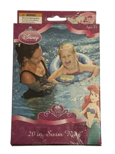 Vintage Disney Prinzessin die kleine Meerjungfrau Schwimmring aufblasbar Pool Schwimmspielzeug Neu - Bild 1 von 2