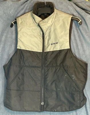 BMW Heated Vest Medium Mens Motorcycle Gray Insulated Nylon Full Zip Jacket - Image 1 of 4