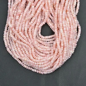 Pink Opal Gemstone Rondelle Shape Beads 13inch Strand 4 MM Marry Christmas Gifts - Imagen 1 de 5