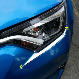 For TOYOTA RAV4 RAV 4 2016-2018 Chrome Front Headlight Head Lamp Eyelid Cover - Picture 1 of 8