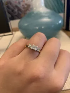 18 Carat Yellow Gold Princess Cut Diamond Engagement Ring - Picture 1 of 9