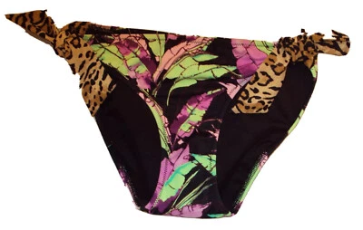 NUEVO Pantalón de bikini Victoria's Secret púrpura floral/animal LEOPARDO para mujer XS Foto 1 de 3