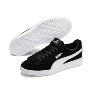 Puma Vikky v2 Fur Wns Damen Sneaker Schuhe 369981 gefüttert Schwarz - Picture 1 of 1
