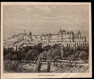 1863 -- LA CITE DE CARCASSONNE ( AVANT VIOLET LE DUC ) 3M114 - Picture 1 of 1