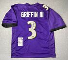 Robert Griffin III Signed Baltimore Jersey Purple Football (JSA)