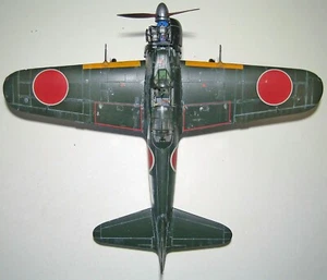 Aereo Mitsubishi A6M5 Zero skeleton Hasegawa 1:48 assemblato con dettagli Eduard - Foto 1 di 13