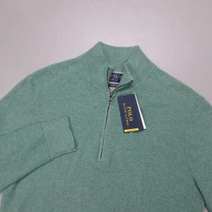 Polo Ralph Lauren Performance 1/4-Zip Coolmax Textured Green Men's Size M - Picture 1 of 9