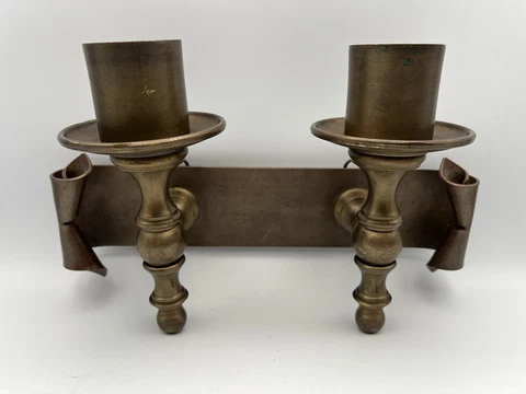 Double Antique Brass Wall Mount Decor Light/Candle Sconces - Not Wired Cover